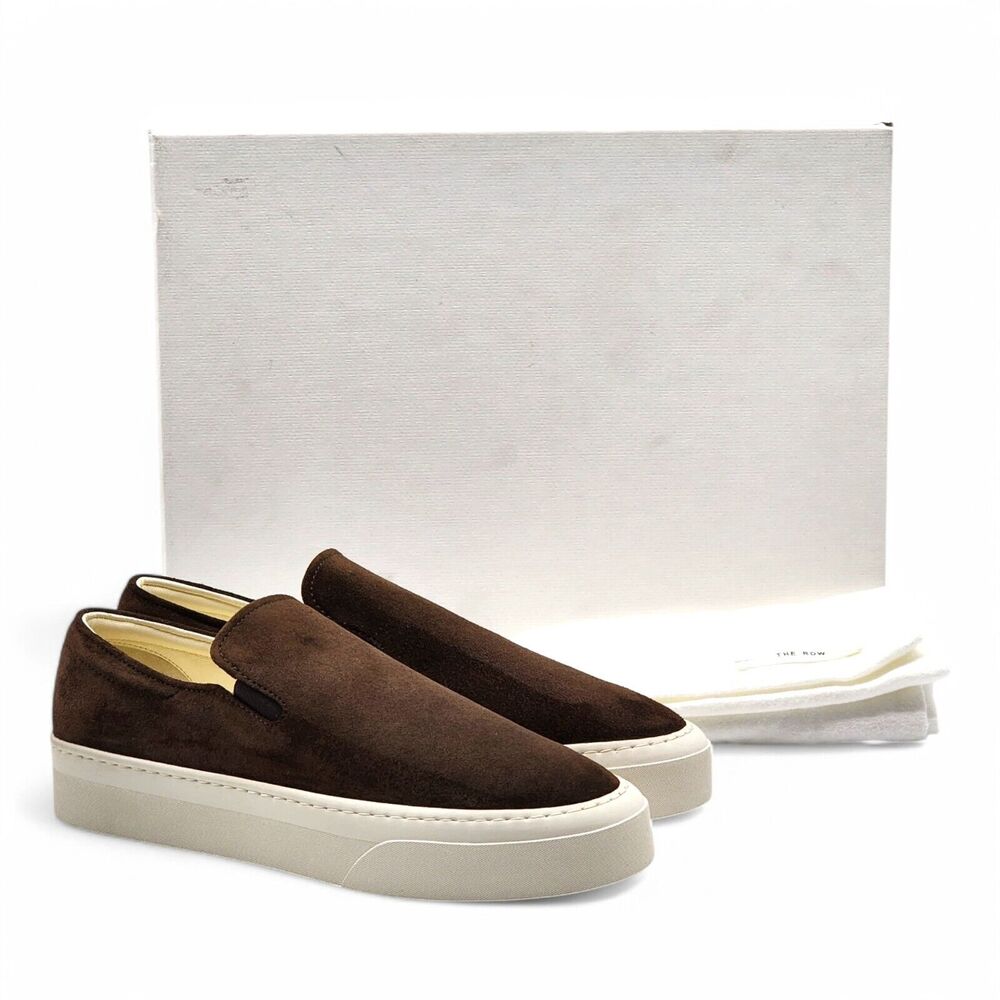 The Row Marie H Suede Slip-On Sneakers in Brown - EU 36.5 / US 6.5 - $810